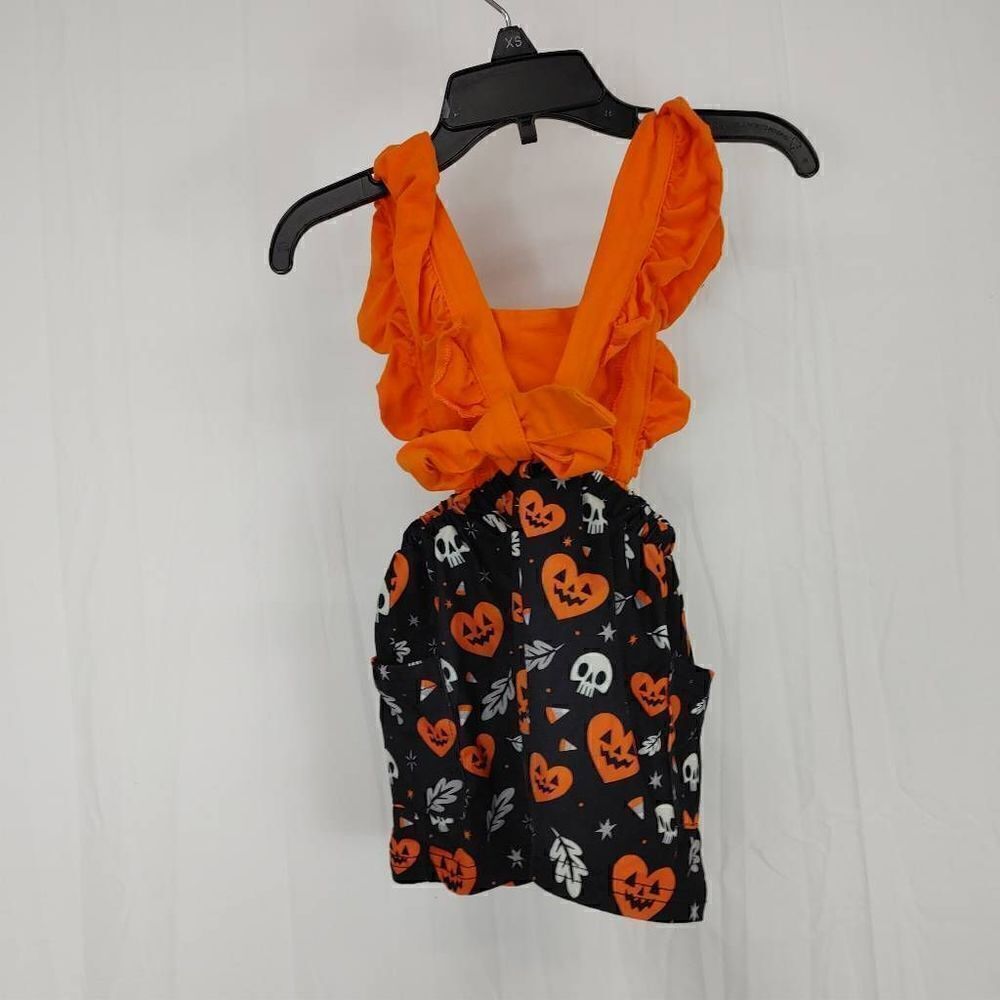 Unbranded Halloween Outfit Dress Size 80 (18-24m) Overall Ruffled Halter Tie. - Picture 3 of 4